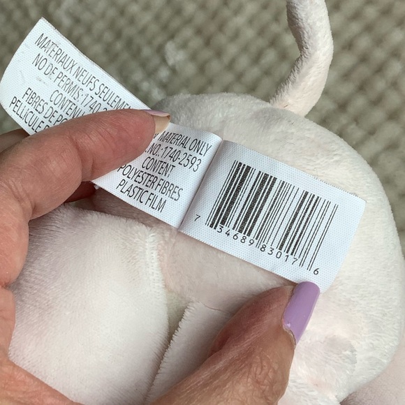 KELLYTOY Plush Pink Elephant Rattle Crinkle Ears Embroidered Eyes Stuffed Animal - Picture 7 of 9